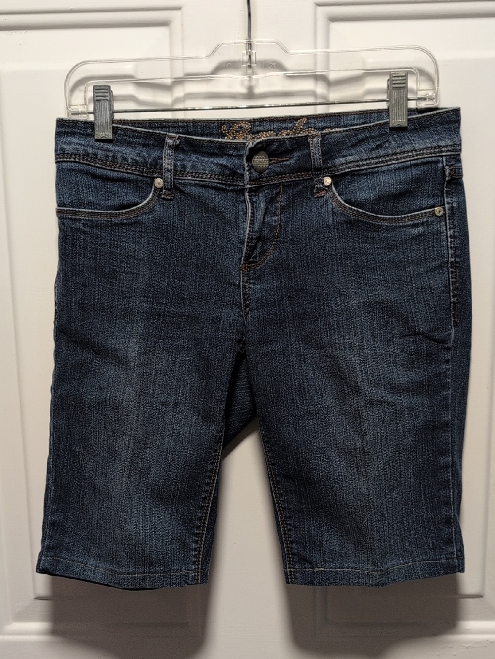 BONGO Dark Blue Denim Shorts with Contrast Stitching